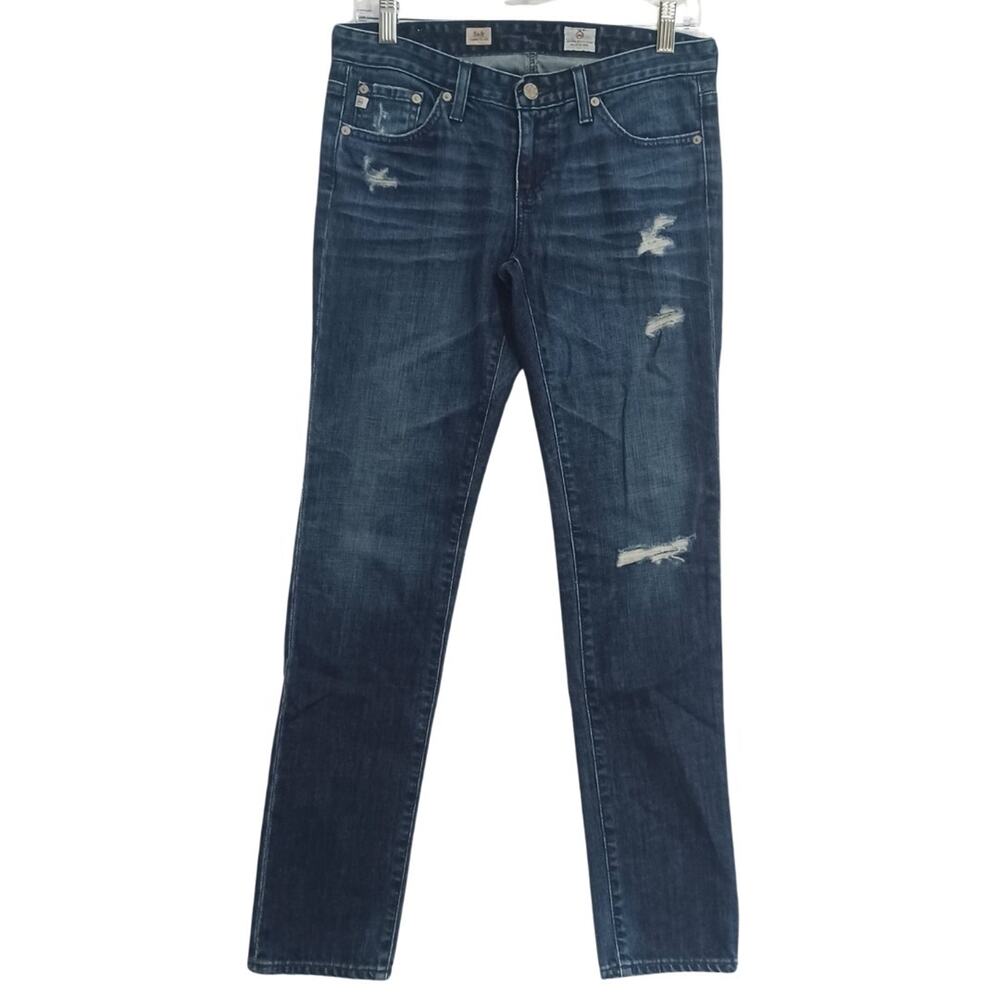 AG ADRIANO GOLDSCHMIED Stilt Cigarette Women's 27R Dark Wash Low Rise Jeans USA